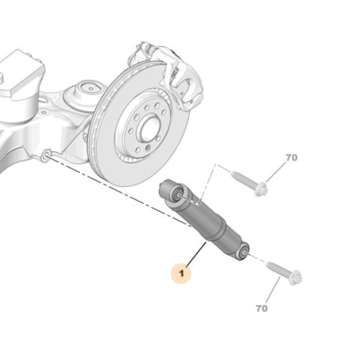 Genuine Rear Shock Absorber - Vauxhall Vivaro / Peugeot Traveller | 9816510580