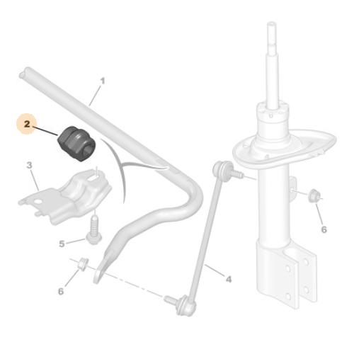 Genuine Anti Roll Bar Bearing - Citroen Berlingo / C4 / DS4 | 5094E3