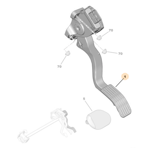 Genuine Accelerator Pedal - Citroen C3 / Aircross / Picasso | 1601CS