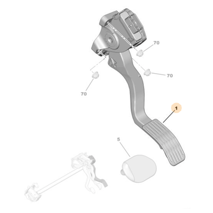 Genuine Accelerator Pedal - Citroen C3 / Aircross / Picasso | 1601CS
