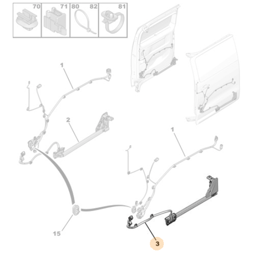 Genuine Left Sliding Door Harness - Citroen Dispatch IV | 9816589180