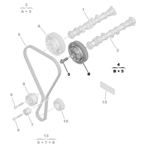 Genuine Camshaft Sprocket and Bolt - Peugeot 2008 /208 1.2 Petrol | 1618395680