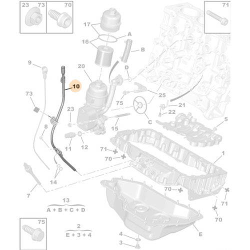 Genuine Dip Stick Guide Tube - Citroen C4 / Picasso 2.0 Diesel | 9814225480