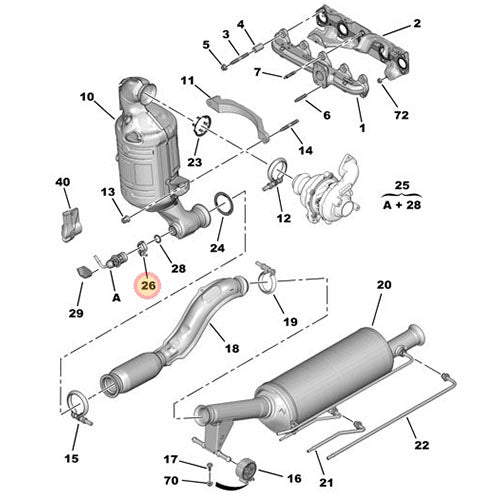 Ad Blue Injector Metal Clamp - Peugeot 308 2013-2020 | 9823743580