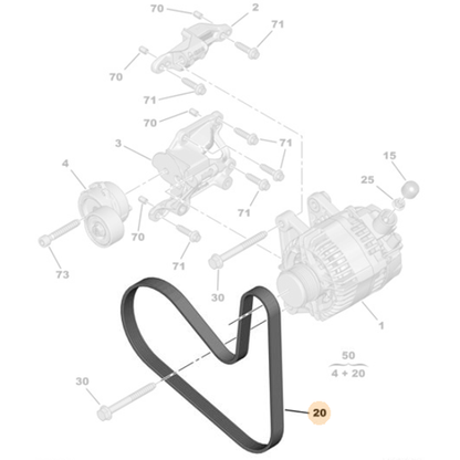 Genuine Alternator Belt - Citroen C3 / Aircross | 9819833280