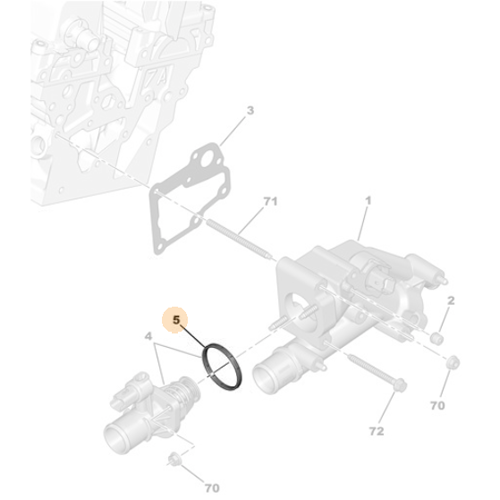 Genuine Thermostat Gasket - Citroen C2 / C4 / C4 Picasso | 134060