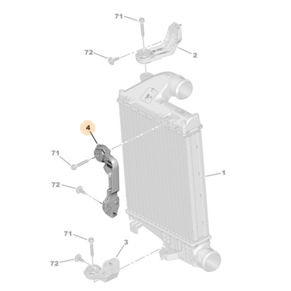 Genuine Intercooler Bracket - Citroen Dispatch IV / Spacetourer | 9806542180