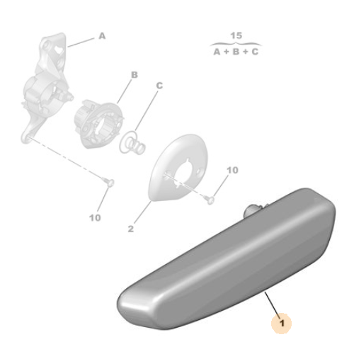 Genuine Left Arm Rest for Front Right Seat - Citroen Berlingo | 9826490980