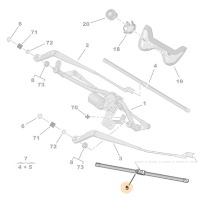 Genuine Passenger Wiper Blade - Citroen Relay III | 1682775180