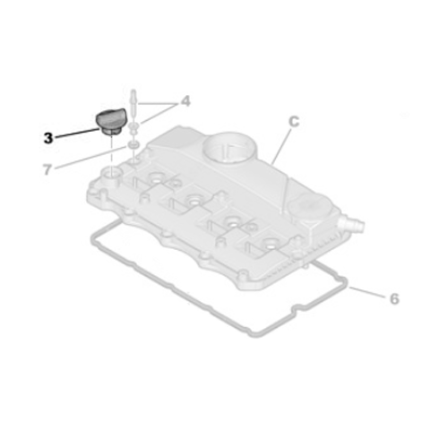 Genuine Oil Filler Cap - Citroen Relay III / Peugeot Boxer III Diesel | 1180R1