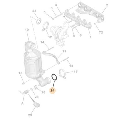 Genuine Catalytic Converter Silencer Seal - Citroen C3 / C4 1.6 | 9827452680