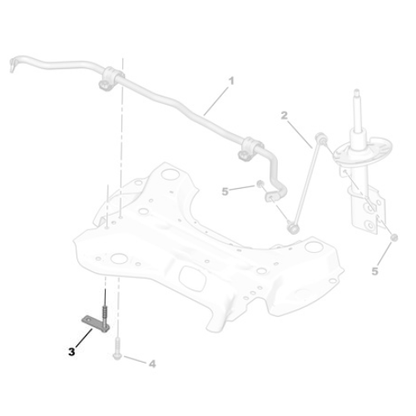 Genuine Anti-Roll Bar Support - Citroen C4 Picasso / C5 Aircross | 9833142480