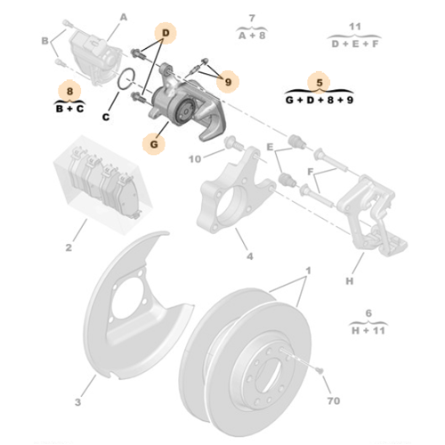 Genuine Right Brake Caliper Cylinder - Citroen C4 / C5X | 1608999680
