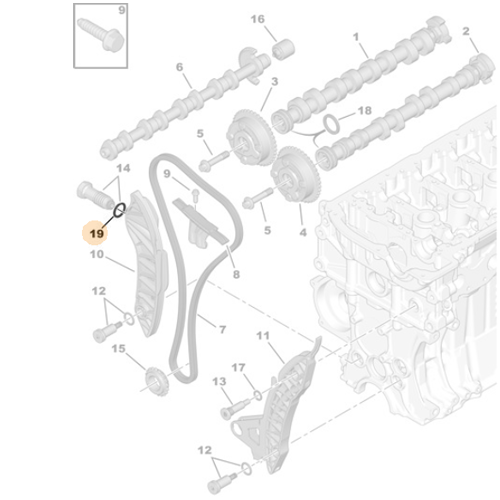 Genuine Timing Tensioner Gasket - Citroen C3 / C4 / C5 | 9824831680
