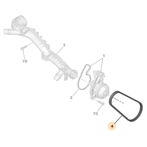 Genuine Water Pump Belt - Peugeot 3008 / 308 / 408 1.2 Petrol | 1692660480