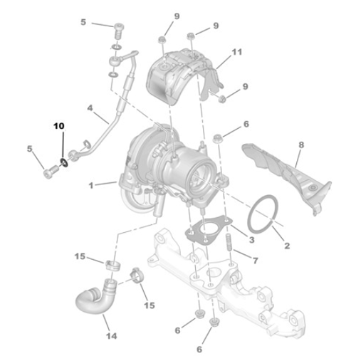 1x Genuine Turbo Oil Pipe Gasket - Citroen Nemo 1.3 | 1686523980