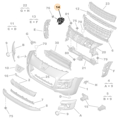Genuine Front Right Wing Bracket - Peugeot 3008 2008-2016 | 7120RJ