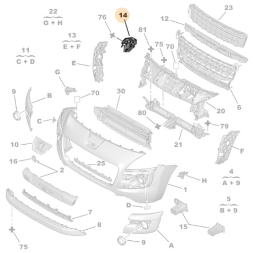Genuine Front Right Wing Bracket - Peugeot 3008 2008-2016 | 7120RJ