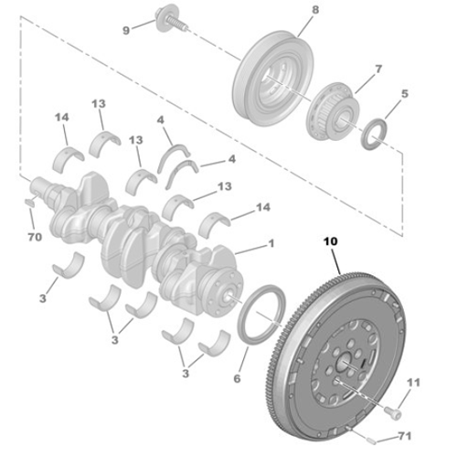 Genuine Flywheel - Peugeot 2008 / 208 / 301 / 308 1.5 Diesel | 1679453680