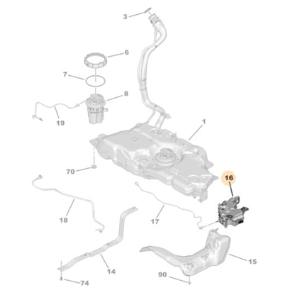 Genuine DPF Fuel Additive Tank - Citroen C5 Aircross | 9817154080