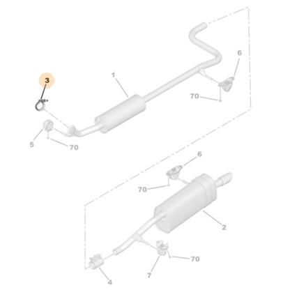 Genuine Exhaust Fixing Clamp - Vauxhall / Citroen / Peugeot Petrol | 171367