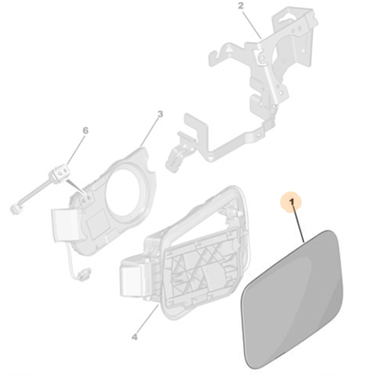 Genuine Left Charger Cap Cover - Vauxhall Grandland X PHEV | 9832313880