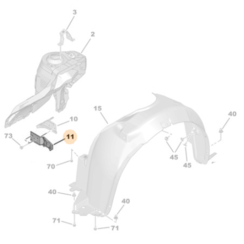 Genuine Front Left Wing Support Bracket - Peugeot 108 | B000814980