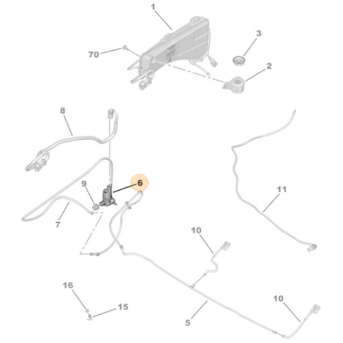Genuine Washer Fluid Pump - Vauxhall Grandland X | YP00137580