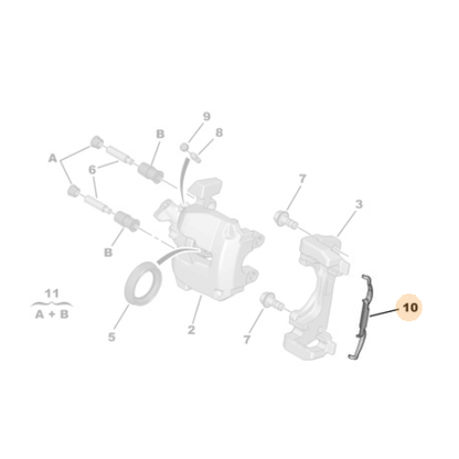 Genuine Front Caliper Lever Spring - Vauxhall / Citroen / Peugeot | 9825137180