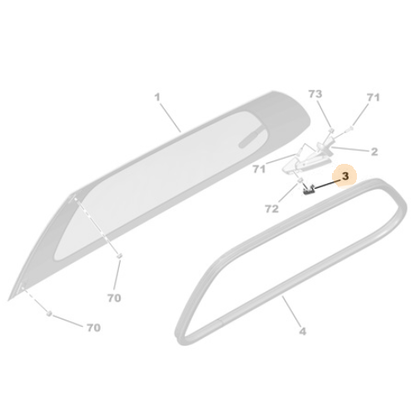 Genuine Window Bracket Fixing Cover - Citroen C4 Cactus / Berlingo | 9803609280