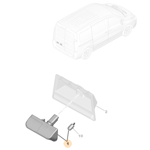 Genuine License Plate Lamp - Vauxhall Vivaro / Citroen Dispatch III | 6340G7