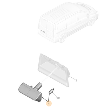 Genuine License Plate Lamp - Vauxhall Vivaro / Citroen Dispatch III | 6340G7