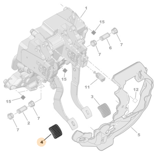 Genuine Pedal Cover - Citroen Nemo / Peugeot Bipper RHD | 450438