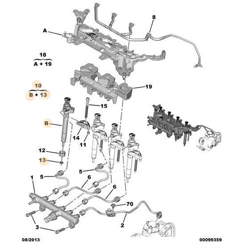 Injector Nozzle - Citroen C5 Air Cross 2018-2021 Diesel | 1610280080