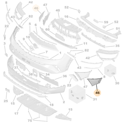 Genuine Front Bumper Rear Left Air Intake Duct - Vauxhall Mokka | 9835281580