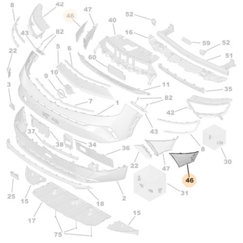 Genuine Front Bumper Rear Left Air Intake Duct - Vauxhall Mokka | 9835281580