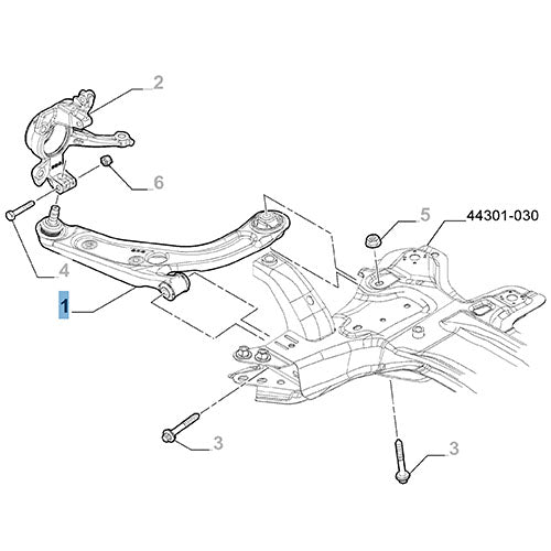 Front Suspension Left Control Arm - Fiat / Fiat Professional | 52013960