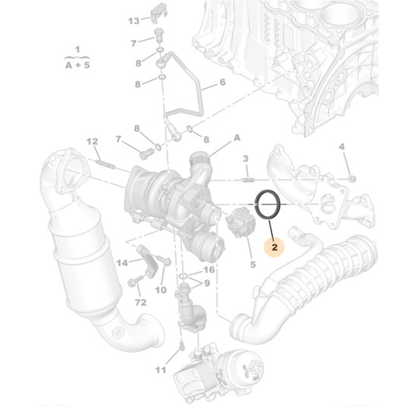 Genuine Turbocharger Gasket - Citroen C3 / C4 /  C5 / DS3 / DS4 / DS5 | 037653