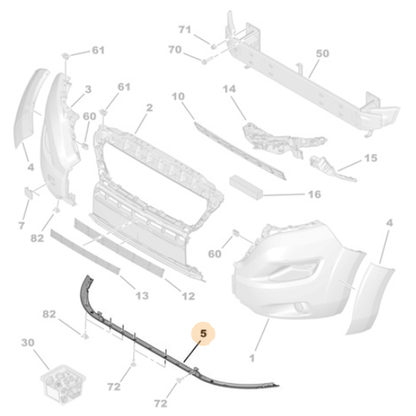 Genuine Front Bumper Reinforcement Bracket - Citroen Relay III | 1611707180