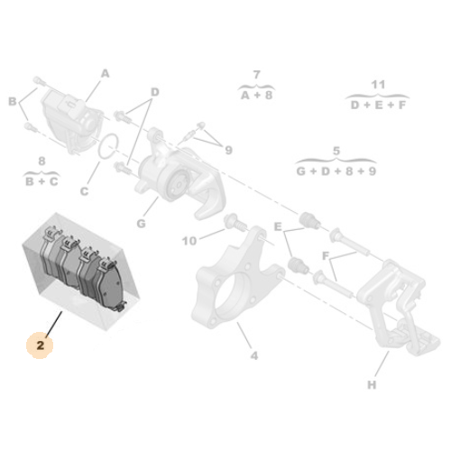 Genuine Rear Brake Pad Set - Citroen C4 Picasso / C4 Spacetourer | 1636413980