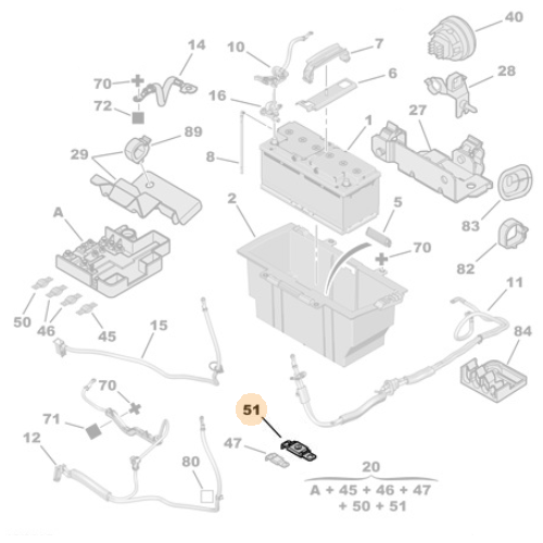 Genuine 500A Fuse - Citroen Relay III 2014- | 1622961880