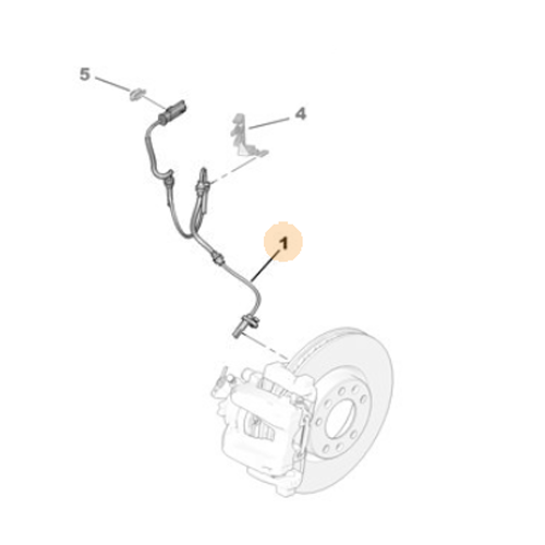 Genuine ABS Sensor - Peugeot 308 2013-2021 | 9674852280