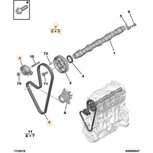 Genuine Distribution Motor Kit - Citroen C3 2002-2005 1.1 | 0831S1