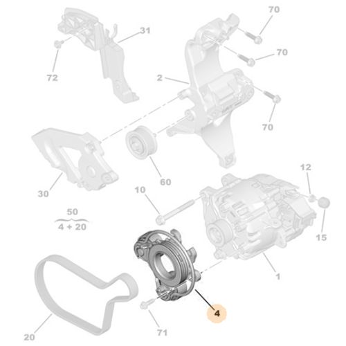 Genuine Belt Tensioner - Peugeot 3008 2016-2024 | 9818259480