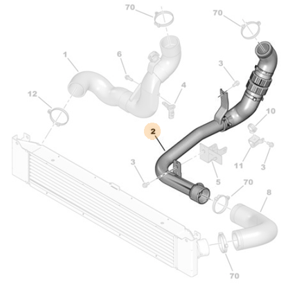 Genuine Intercooler Air Hose - Citroen Relay III Diesel | 1606660380