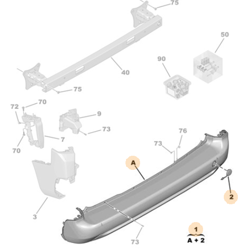 Genuine Rear Bumper - Peugeot Partner / Rifter 2018- | 1633557280