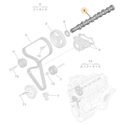 Genuine Camshaft - Citroen C3 / DS3 / Peugeot 308 1.6 | 1682802480