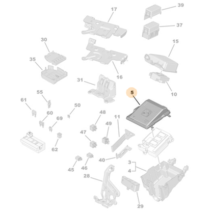 Genuine Fuse Box Cover - Citroen Berlingo / Peugeot 308 | 9801448680