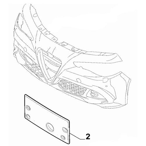 Front Number Plate Support - Alfa Romeo Giulia UK | 156125832