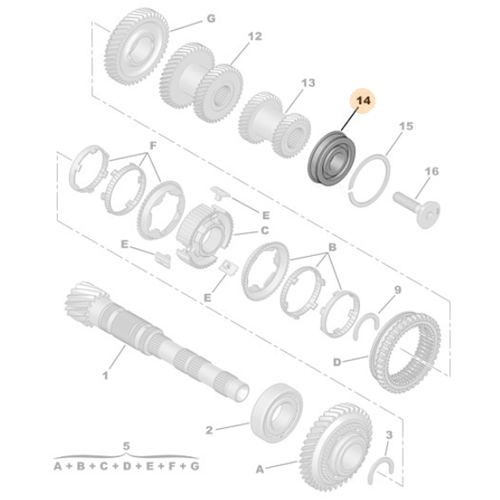 Genuine Gearbox Shaft Bearing - Citroen C3 / Peugeot 2008 | 9810568380